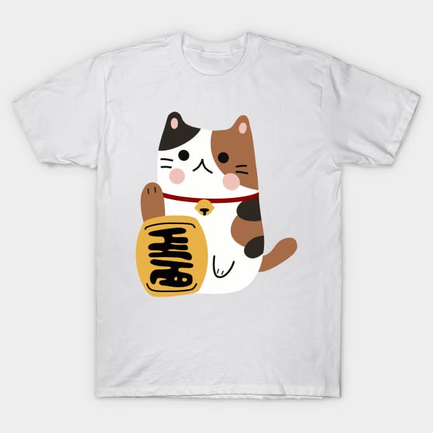 lucky cat T-Shirt by Miri Art